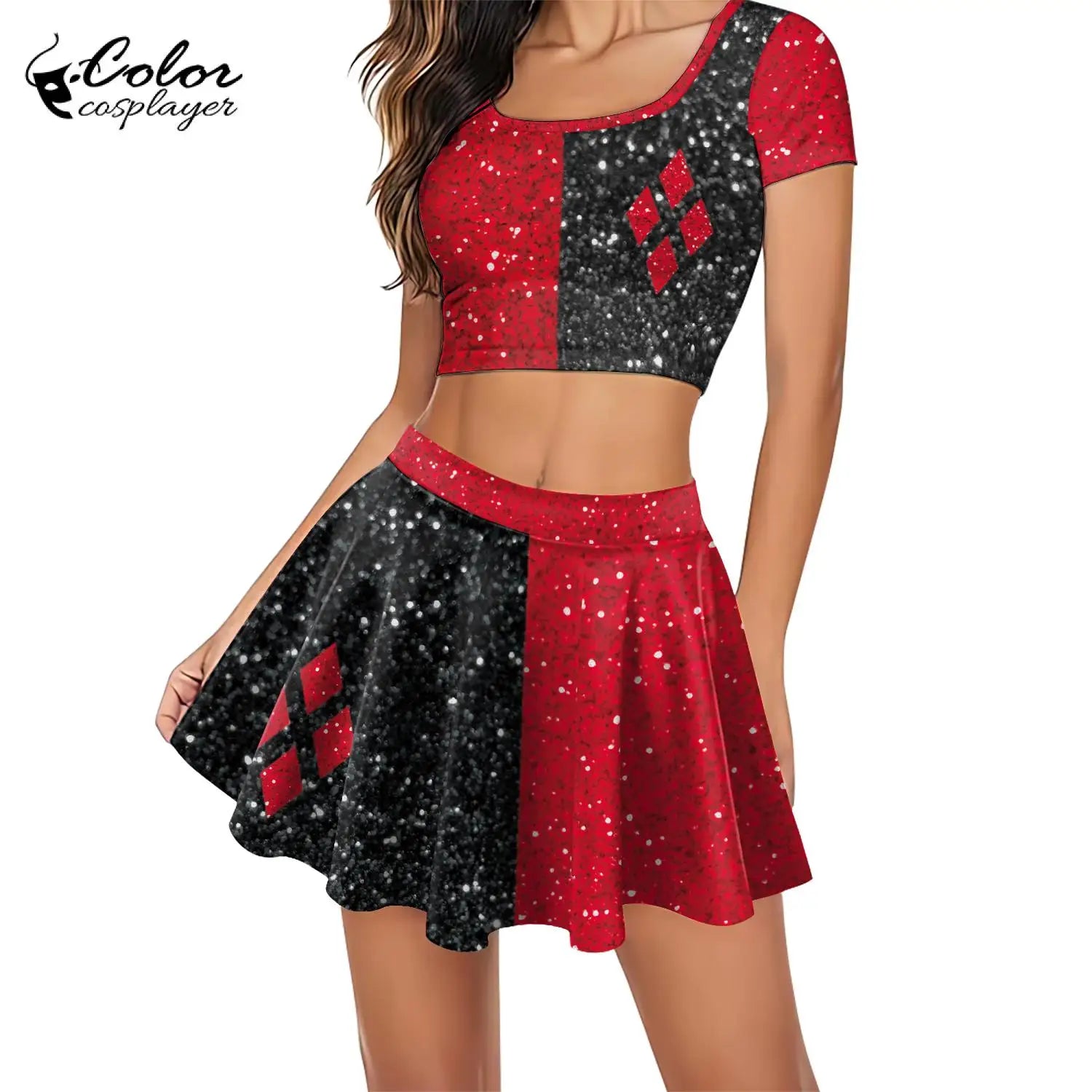 Classic High School Cheerleader Costume – Athletic Cosplay & Party Dress