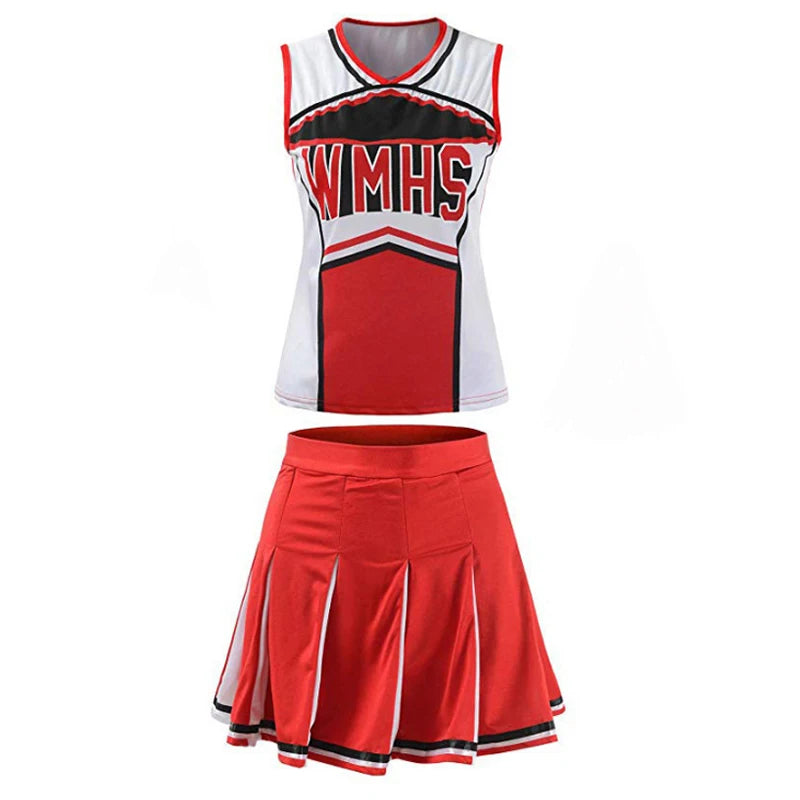 Classic High School Cheerleader Costume – Athletic Cosplay & Party Dress
