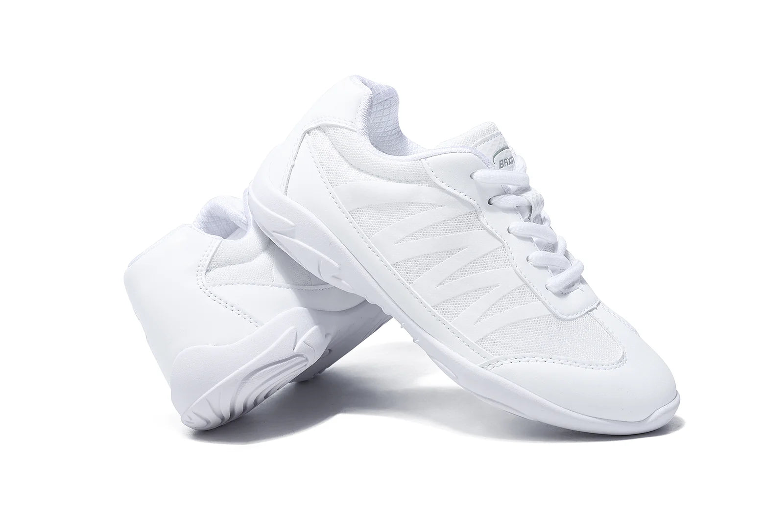 BAXINIER Girls White Cheer Shoes Trainers  Breathable Training Dance Tennis Shoes Lightweight Youth Cheer Competition Sneakers