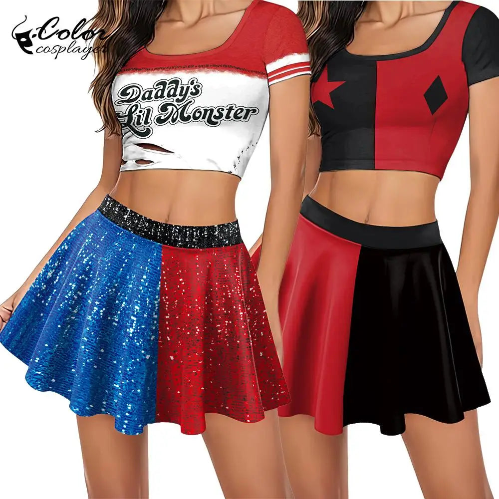 Classic High School Cheerleader Costume – Athletic Cosplay & Party Dress