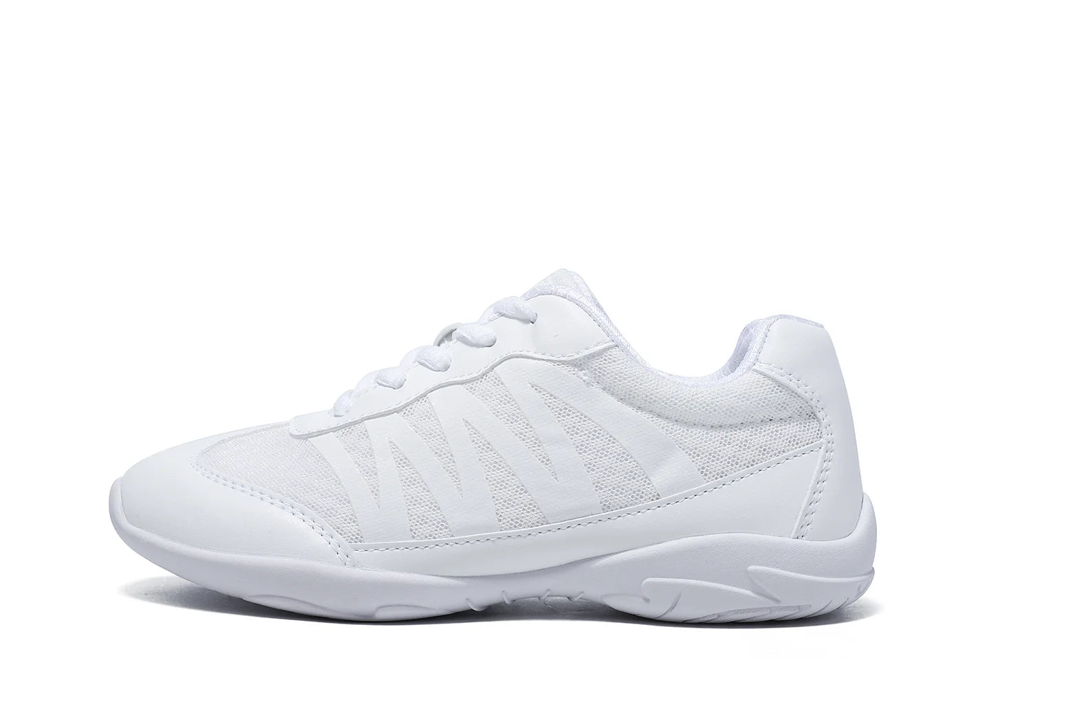 BAXINIER Girls White Cheer Shoes Trainers  Breathable Training Dance Tennis Shoes Lightweight Youth Cheer Competition Sneakers