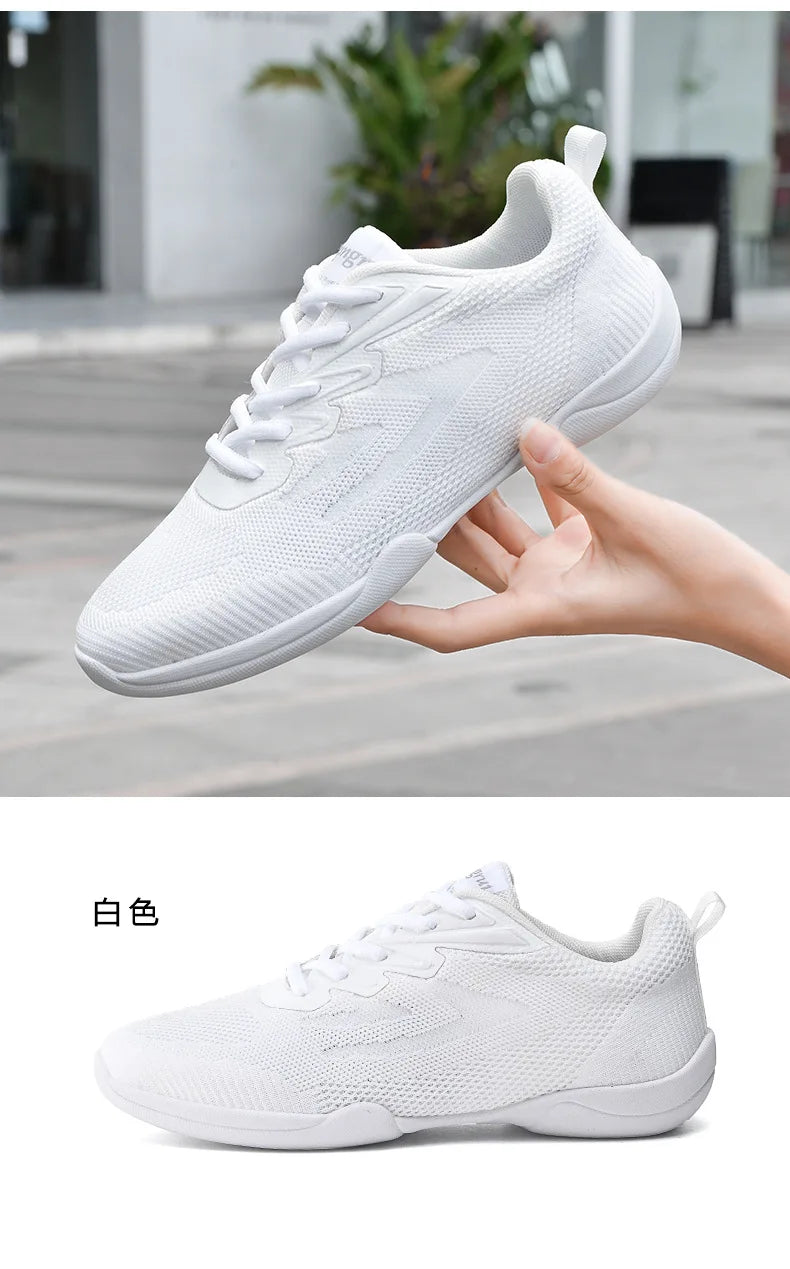 White Aerobic Shoes – Kids & Adults Fitness, Jazz Dance & Cheerleading (Size 45)