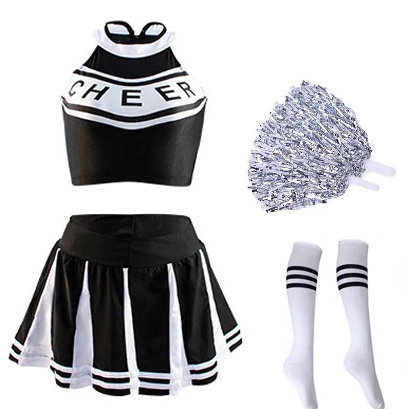 Classic High School Cheerleader Costume – Athletic Cosplay & Party Dress