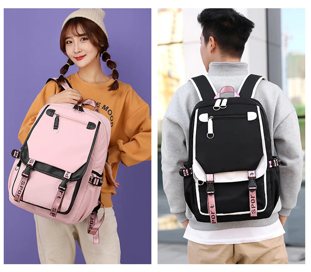 Watercolor Gymnastics School Backpack – Pink Bag for Girls, Teens & Kids
