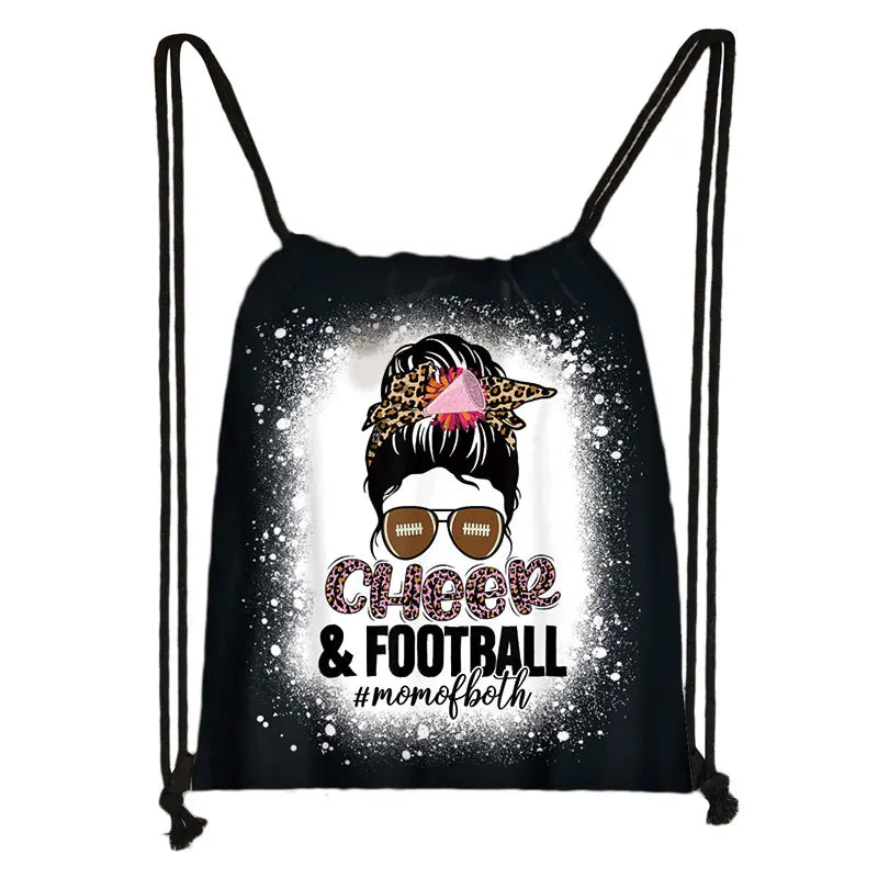 Cheerleader Drawstring Backpack – Travel & Party Bag for Teen Girls & Women