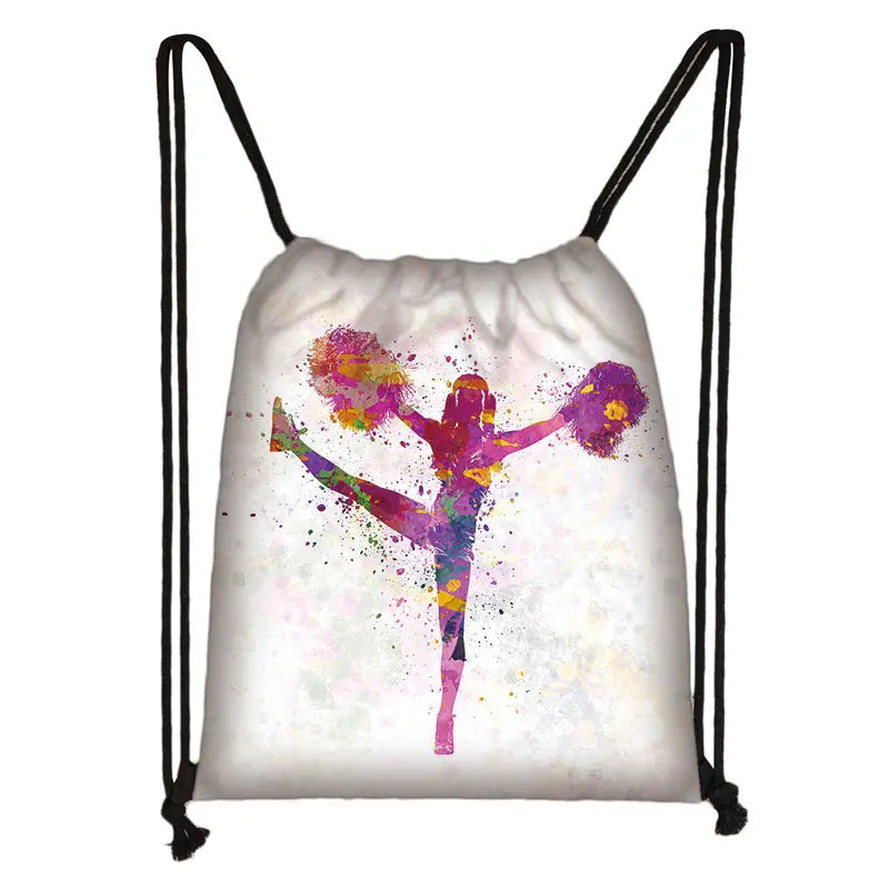 Cheerleader Drawstring Backpack – Travel & Party Bag for Teen Girls & Women